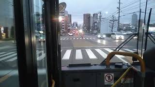 【前面展望】名古屋市交通局バス🚌 基幹2系統バス 名古屋駅行 猪高車庫バス停→市役所バス停 \