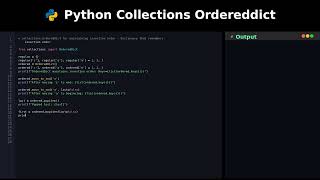 Python Collections Ordereddict #programming