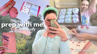 🦋PREP WITH ME FOR 2025🦋 | deep cleaning, filling in planners, crochet project set up + more!