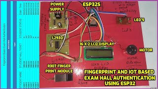 Fingerprint and IOT Based Exam Hall Authentication Using ESP32