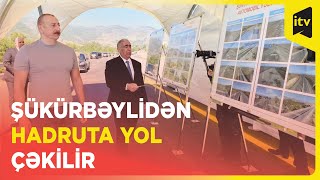 Prezident Şükürbəyli-Cəbrayıl-Hadrut avtomobil yolunun 8,2 kilometrlik hissəsinin açılışını edib