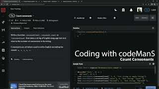 Codewars 7 kyu Count Consonants Javascript