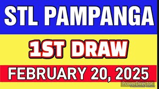 STL PAMPANGA RESULT TODAY 1ST DRAW FEBRUARY 20, 2025  11AM | THURSDAY