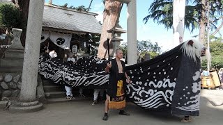 長井の黒獅子 小出・白山皇大両神社(2/8)　皇大神社獅子出御