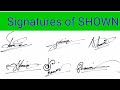 Autograph of Shown || talent hunt signature || Signature of Shown