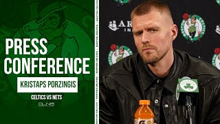 Kristaps Porzingis: I Haven't Stopped Smiling, I Enjoy Being Here So Much | Celtics vs Nets Postgame