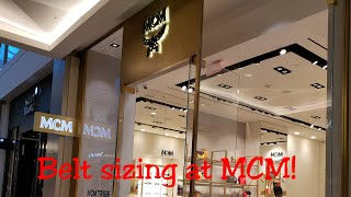 Custom belt sizing at MCM Store