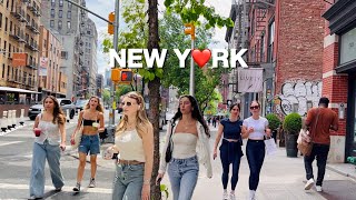 [4K]🇺🇸NYC Walk🗽Early Summer Vibes in SoHo, New York City 😎🔥Hot Day in Manhattan