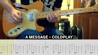 A Message Coldplay Cover • Guitar Tab • Tutorial • Lesson