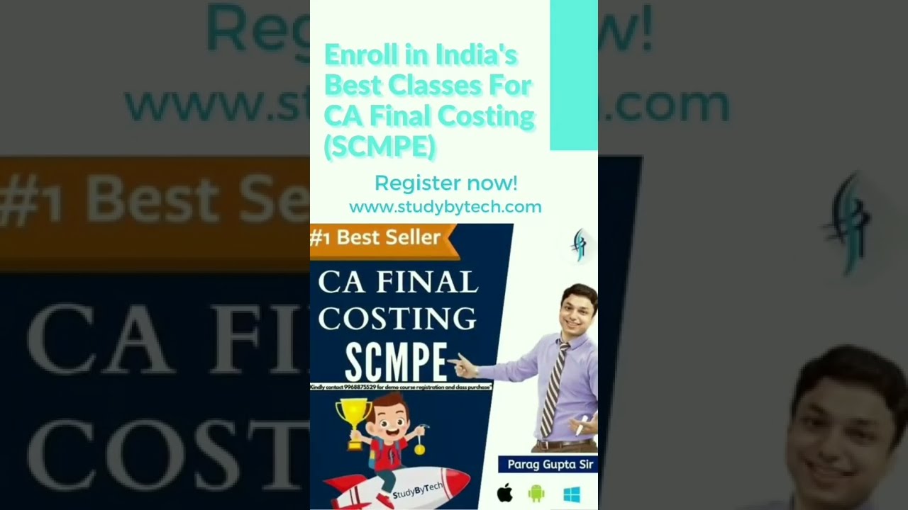 CA Final Costing SCMPE Course By CA Parag Gupta Sir - YouTube