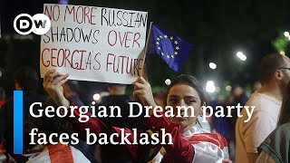 Massive protests in Tbilisi: Thousands march against 'foreign influence bill' | DW News