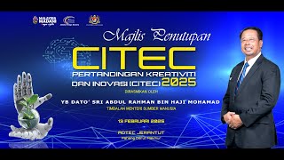 Majlis Penutupan Pertandingan Kreativiti dan Inovasi (CITEC) JTM 2025