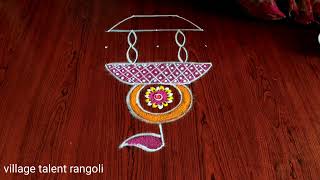 kanuma ratham rangoli easy ratham muggulu for beginners with 5*3 dots simple to draw