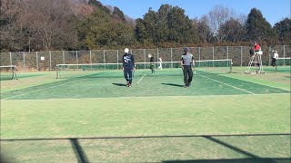 ソフトテニス 2022年 第39回関東シニア選抜町田大会 男子45・シニア50 予選リーグ 伯母・井口 VS 宇佐美・原