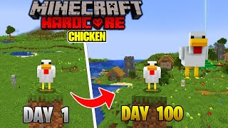 I Survived 100 Days as a CHICKEN in Hardcore Minecraft(Hindi) *KILLED EVERY MOB*