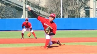 【ドラフト候補】東芝・岡野祐一郎（聖光学院→青山学院大）  立教大の主砲・三井（大阪桐蔭）から三振を奪う 2019/3/2