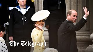 Royal family members arrive at St Paul's thanksgiving service for Queen's Platinum Jubilee