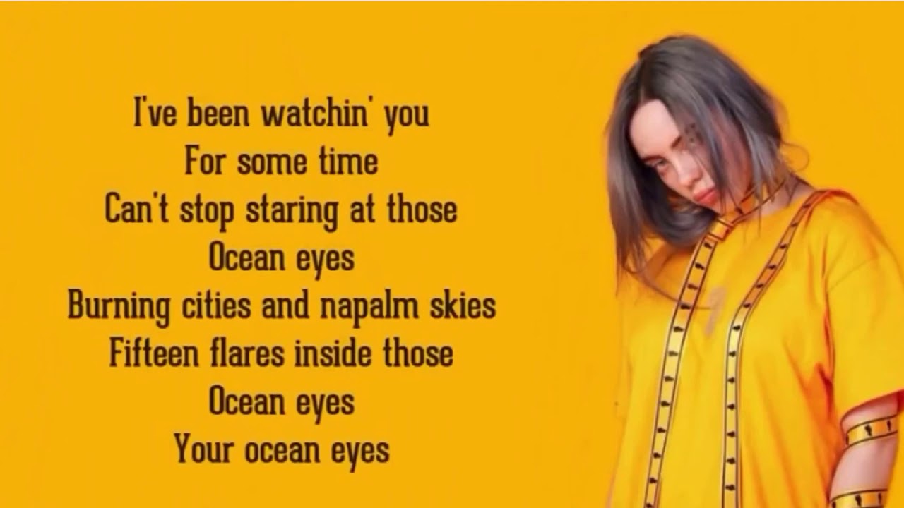 Billie Eilish- OCEAN EYES (Lyrics) 🌼 - YouTube