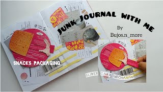 Junk Journal with me 🍪 Scraps journal| Aesthetic art vlog|Best out of waste🍿