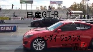 【ゼロヨン対決】 韓国車　VS　日本車　【ヒュンダイVS スープラ GT-R】