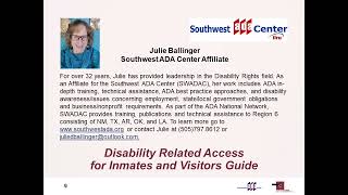 The ADA in Jails and Prisons: A Guide to Accommodating Inmates and Visitors with Disabilities