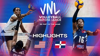 🇺🇸 USA vs. 🇩🇴 DOM - Highlights | Week 1 | Women's VNL 2024