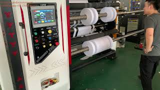 HFQC-1600S slitting machine for paper testing auto deceleration function