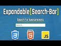 Let's Create an Expandable Search Bar on Vanilla JS and CSS With Animation