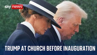 Donald Trump and family attend church before inauguration