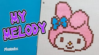 COMO DIBUJAR MY MELODY PIXEL ART - PIXELADOS