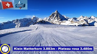 Zermatt Skiing Klein Matterhorn   Plateau Rosa