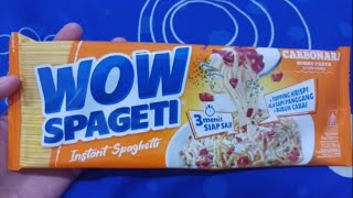 Review 2 produk terbaru Mayora, Wow Spageti Creamy Carbonara \u0026 Meaty Bolognese (Harga @Rp3.000)