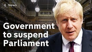 Government plan to suspend Parliament, Boris Johnson announces