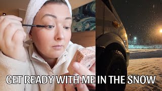 GET READY WITH ME AT A SWEDISH SPA \u0026 A SCARY DRIVE INTO A SNOW STORM!