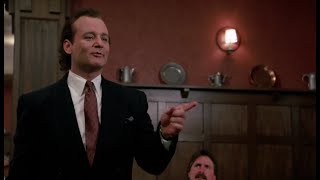 Bill Murray's unscripted fall in Scrooged
