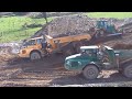 Construction equipment - CAT D6 dozer at work pushing dirt