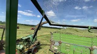 Oldtimer Gras-Häckseln in Borchel bei Familie Junck am 17.07.2022