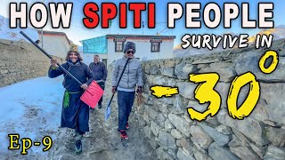 XTREME WINTER SPITI 😱 HOW SPITI People SURVIVE IN -30 Degree 🥶❄️ VILLAGE LIFE | EP-9