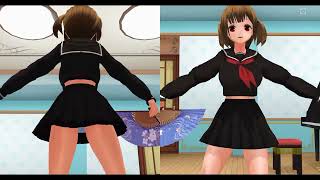 [com3d2]ダンス  さくらうららか、はらひらり セーラー服 前後カメラ カスタムオーダーメイド3D2