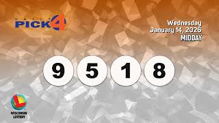 Wisconsin Lottery Midday Draw 01/14/2026