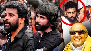 கலைஞரின் பாதையை நாம் தொடரணும் : Ameer \u0026 Snehan Great Words at Kalaignar | Arulnithi at Funeral