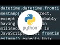 How to convert integer timestamp into a datetime