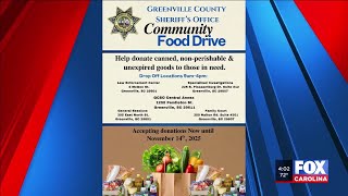 Greenville Co. sheriff's office holding community food drive