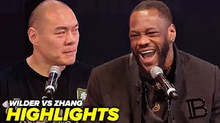 Deontay Wilder vs Zhilei Zhang - Press conference highlights & face offs