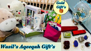 Wasil’s Aqeeqah Gift’s Opening || Gold Gift’s || Gift Unboxing Video #unboxing #gifts