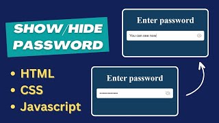 Show and Hide Password Toggle | HTML CSS Javascript | Password visibility