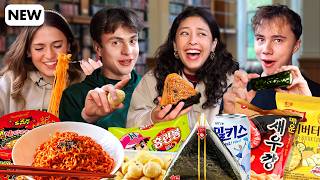 College Students from around the World try Korean 7-Eleven Snacks!