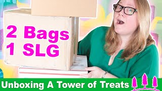 UNBOXING a Tower of Treats: 2 Bags \u0026 1 Small Leather Good || Autumn Beckman