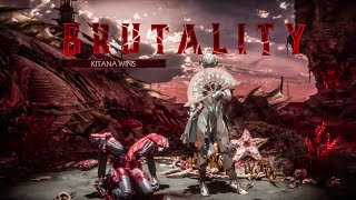 Mortal Kombat 11 'Kitana Peeling Away Brutality' Gameplay (2019) HD