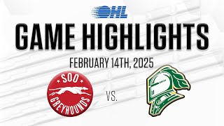 OHL Highlights: Soo Greyhounds @ London Knights Feb. 14, 2025